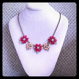 COPY - Pink coral rhinestone necklace